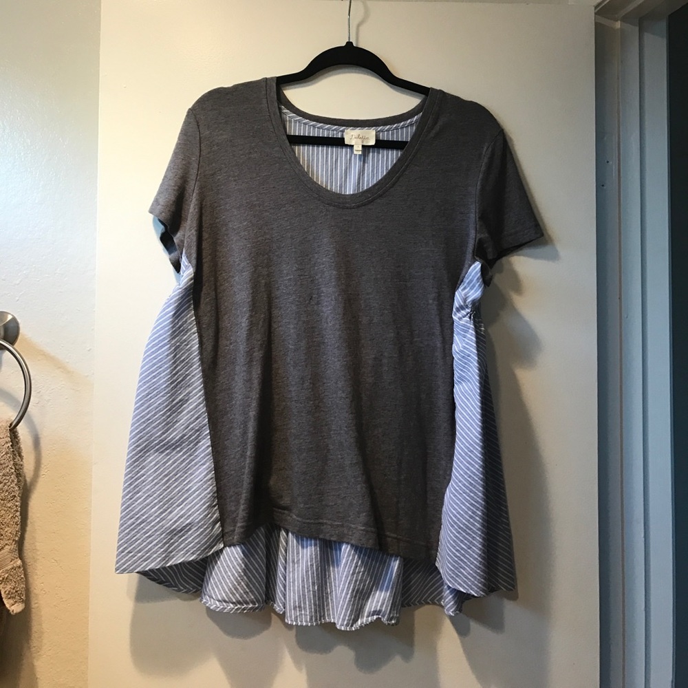 Striped Peplum Top